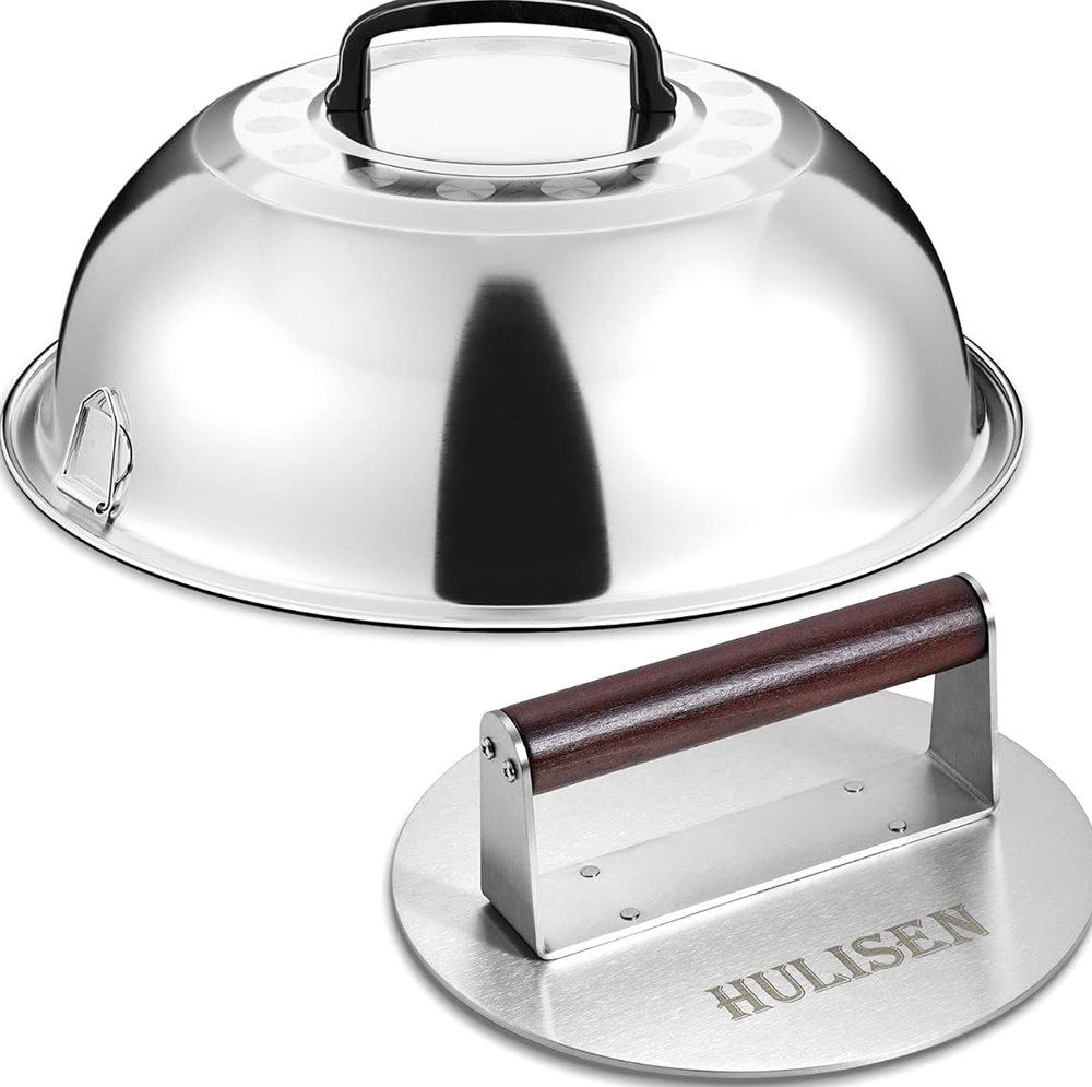 Burger Press & Melting Dome Set, 8.5-inch