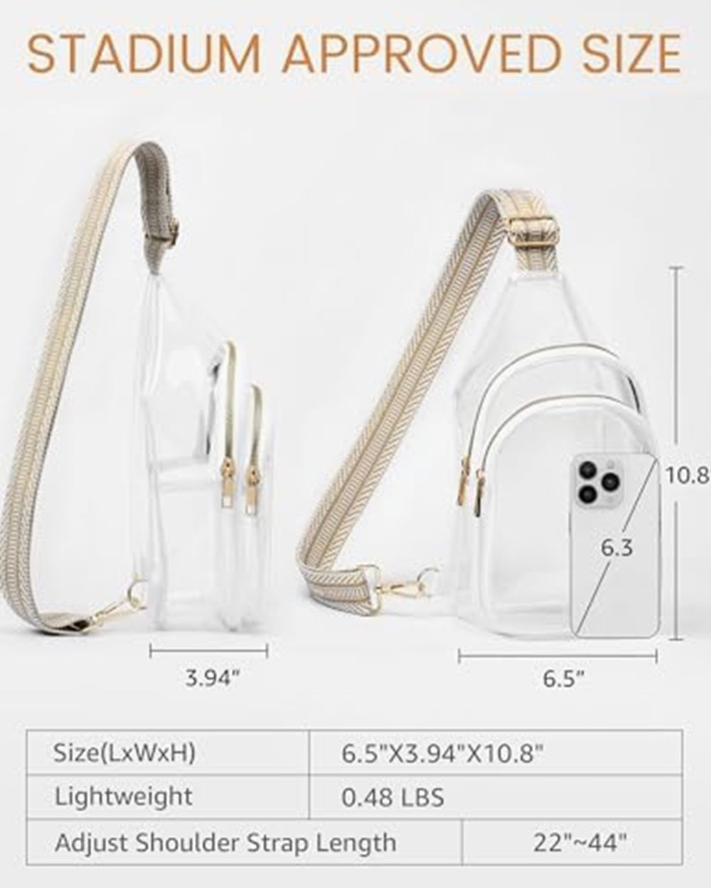 Clear Crossbody Purse, Stadium Approved — photo 4 of 7