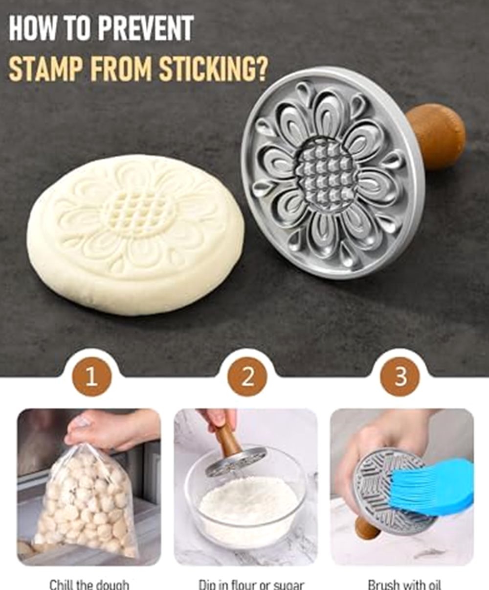 Cookie Stamps, Set of 4 with Wooden Handles — photo 7 of 7