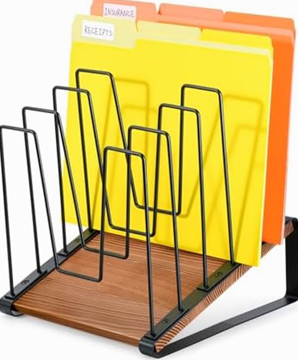 Inclined Desk File Organizer, 5 Sections — photo 2 of 7