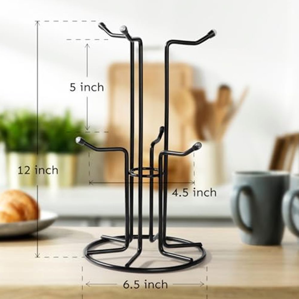 Mug Tree, 6 Hooks for Large Cups — photo 6 of 7