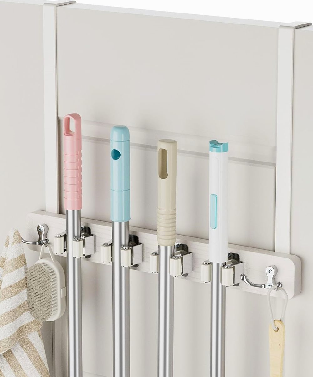 Over-the-Door Broom & Mop Holder
