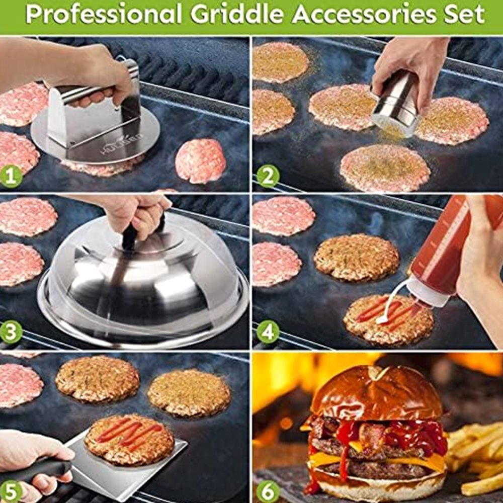 Smashed Burger Kit, 6-Piece Griddle Set — photo 3 of 7