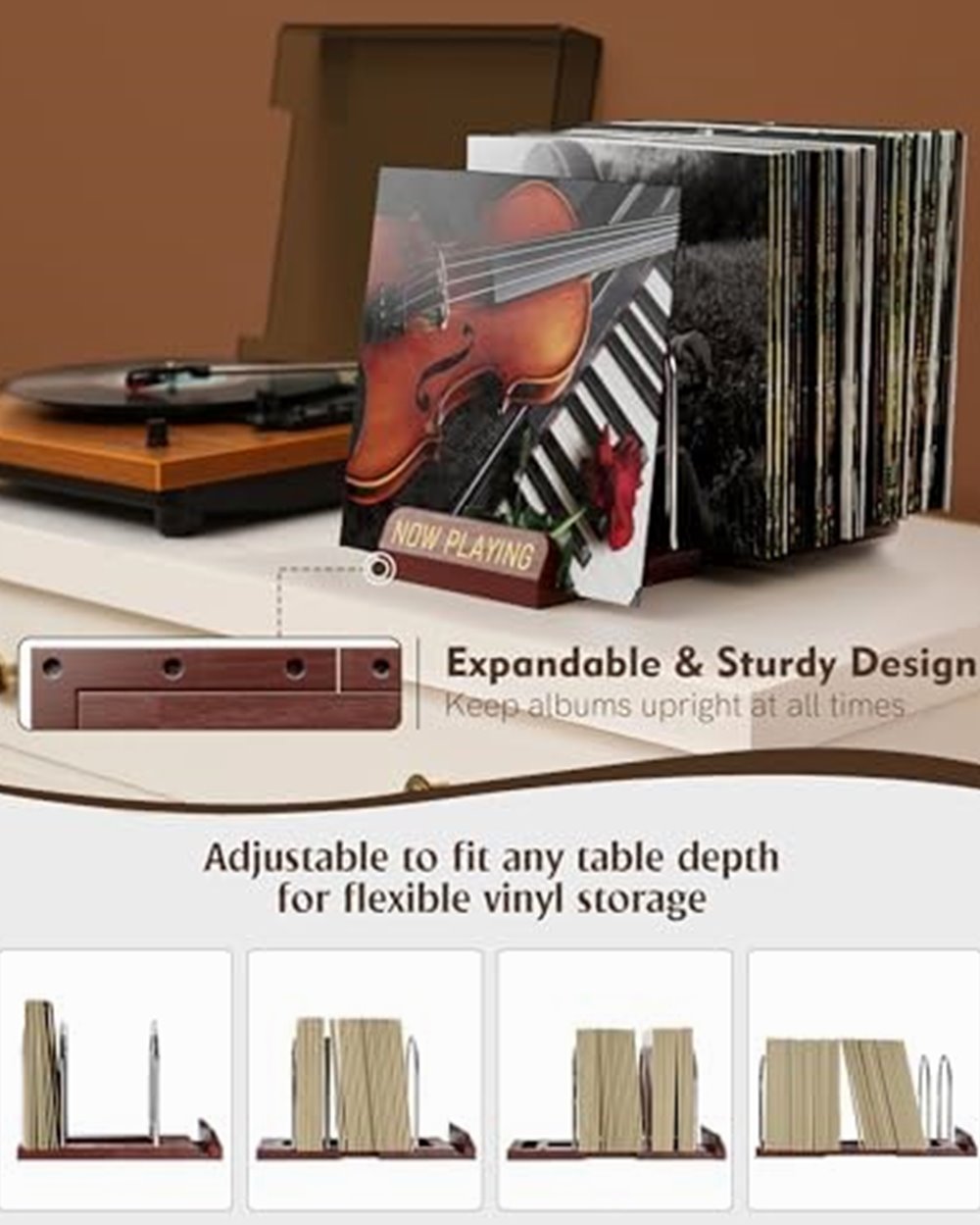 Expandable Vinyl Record Storage, 30–70 LPs — photo 5 of 7